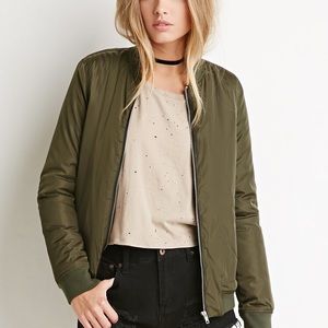 Forever 21 Green Bomber Jacket